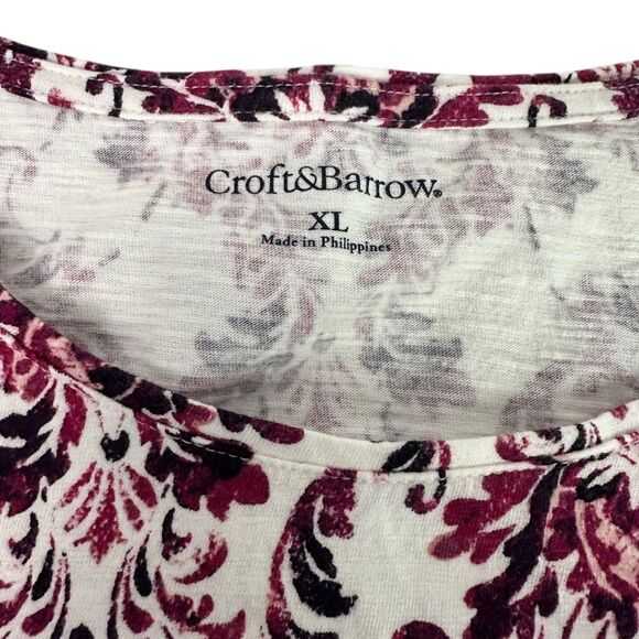 Croft & Barrow Curved Hem Top Cotton XL - Picture 4 of 7